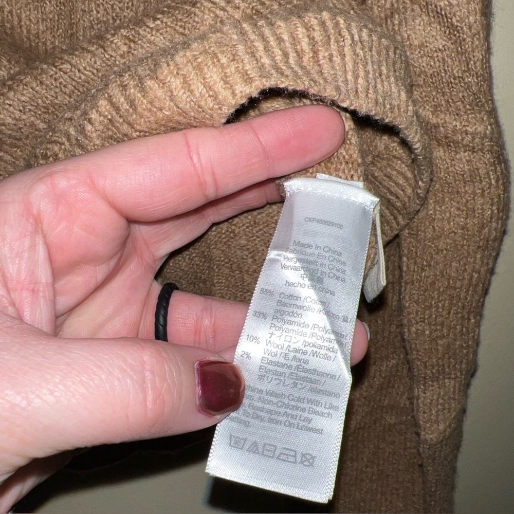 Madewell Tan Knit Cardigan Small Camel - Picture 3 of 4